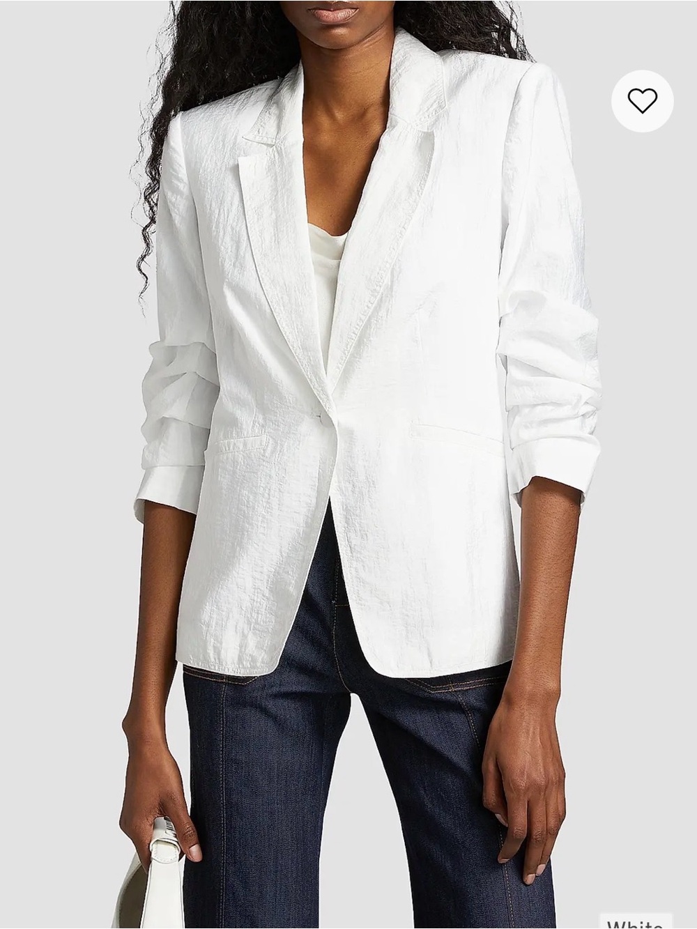 cinq a sept Ivory Single-Button Blazer